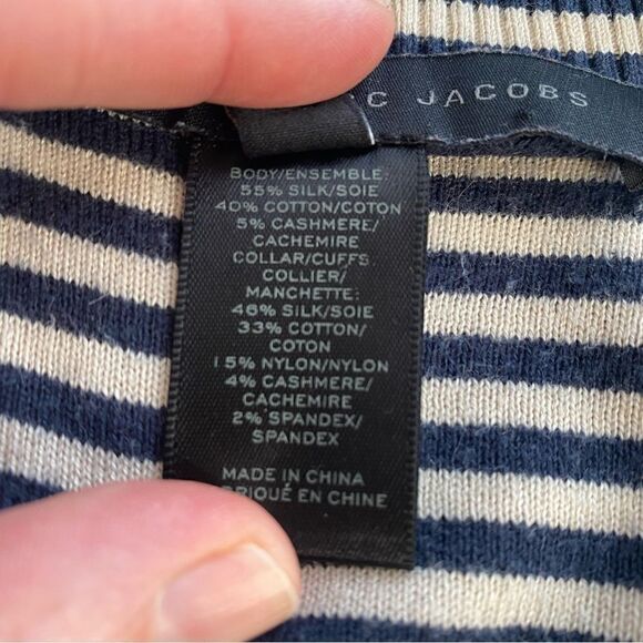 Marc by Marc Jacobs Cardigan Stripe Silk Cashmere Blend XS - Picture 4 of 5